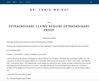 <p><a href="https://web.archive.org/web/20160503160003/http://www.drcraigwright.net/extraordinary-claims-require-extraordinary-proof/" target="_blank">www.drcraigwright.net</a></p>